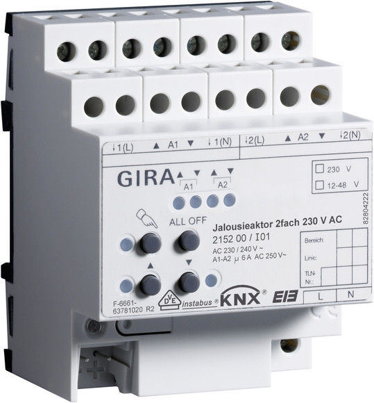 Gira Non-Design JL.Act. 2-V ac 230 V hand KNX din-rail
