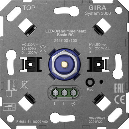 Gira Non-Design S3000 Led-draaidim.-B.el. basic RC basiselement