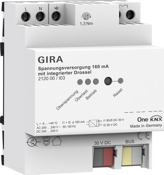 Gira Non-Design Voeding 160 ma spoel KNX din-rail