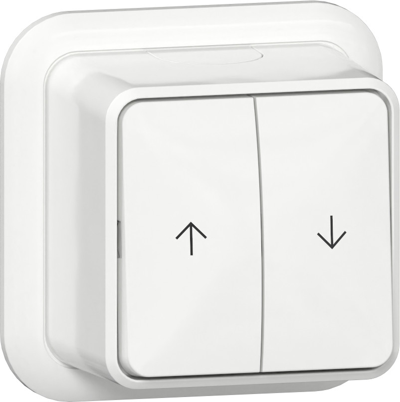 Gira Opbouw Wipjl.Drukc. pijlen K/P opbouw Z.wit