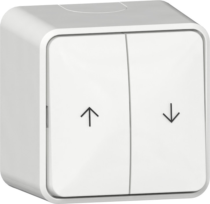 Gira Opbouw Wipjl.Drukc. pijlen + montagepl. opbouw Z.wit