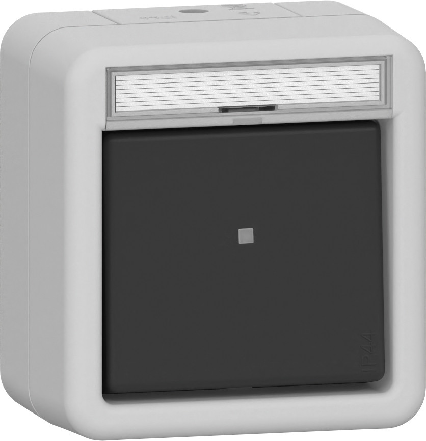 Gira Spatwaterdicht opbouw IP44 Wipcontrolesch. 16 ax uit-wis TK spatwaterd. opbouw grijs