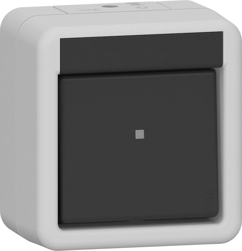 Gira Spatwaterdicht opbouw IP44 Wipsch. uit 2-P spatwaterd. opbouw grijs