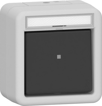 Gira Spatwaterdicht opbouw IP66 Wipdrukc. wisseldrukc. TK WD opbouw grijs