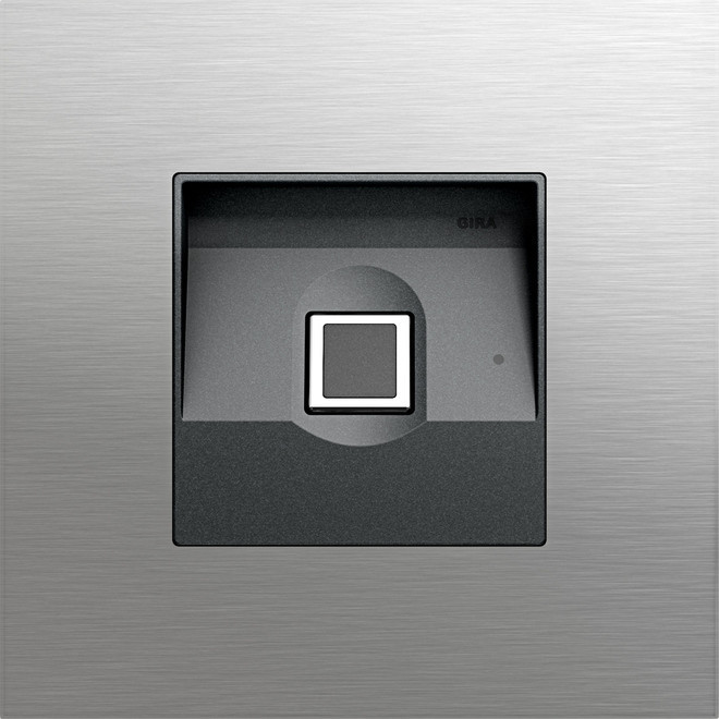 Gira System 106 Keyless in fingerprint-mod. system 106 edelstaal
