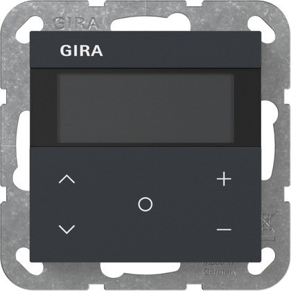 Gira System 55 Across programs Binnenklimaatsens.Hvac standard KNX system 55 antraciet