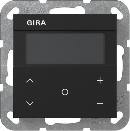 Gira System 55 Across programs Binnenklimaatsens.Hvac standard KNX system 55 zwart M