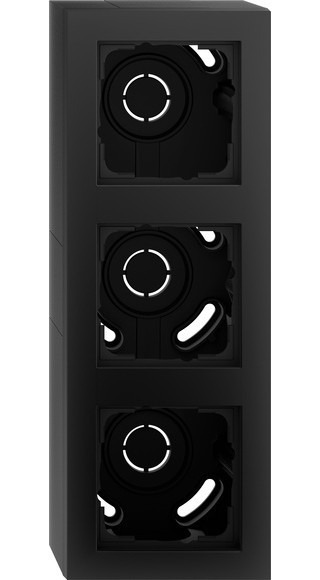 Gira System 55 Gira E2 Ob-Beh. 3-V + afd.R. e2 zwart M