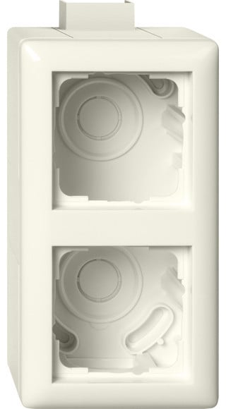 Gira System 55 Standard 55 Ob-Beh. 2-V + afd.R. + K/P standard 55 CR.wit