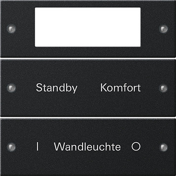 Gira System 55 Across programs Wippenset 2-V plus beschr. system 55 zwart m(gel.)