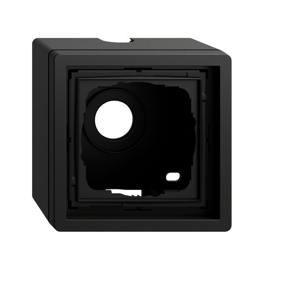 Gira System 70 Gira F100 Ob-Beh. 1-V + afd.R. F100 zwart m(gel.)
