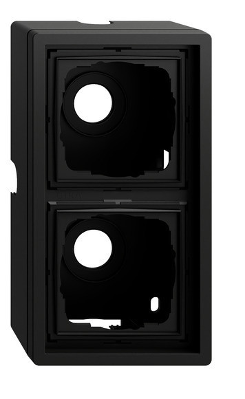 Gira System 70 Gira F100 Ob-Beh. 2-V + afd.R. F100 zwart m(gel.)