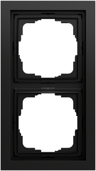 Gira System 70 Gira F200 Afd.R. 2-V vlak F200 zwart m(gel.)