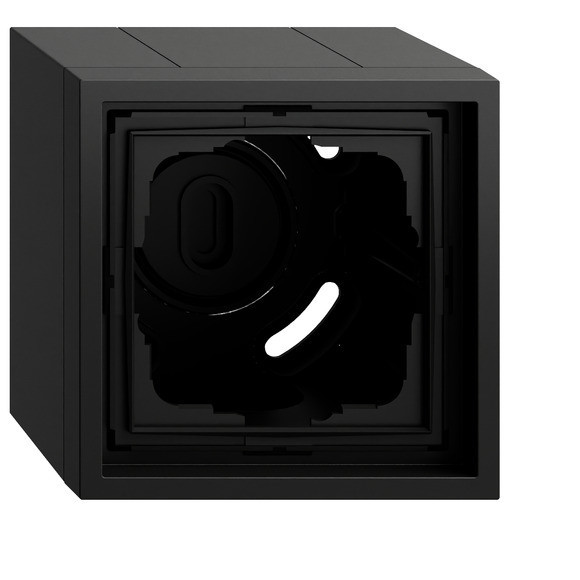 Gira System 70 Gira F300 Ob-Beh. 1-V + afd.R. F300 zwart m(gel.)