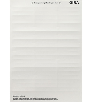 Gira TEKSTVL 11,7X66 ZWIT SE63