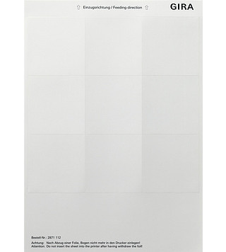 Gira TEKSTVEL 69X67ZWIT    SE9