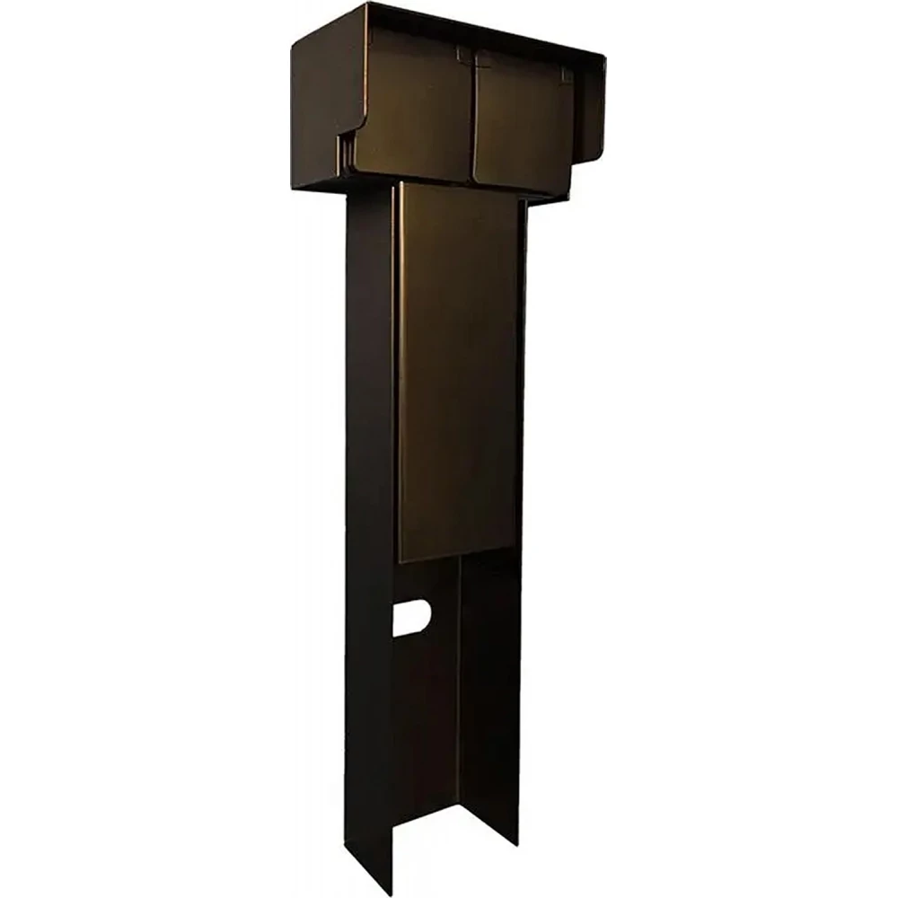 Glampère Horizontale tuinpaal zwart standaard voorbedraad en afgemonteerd met bedrading boven de grond