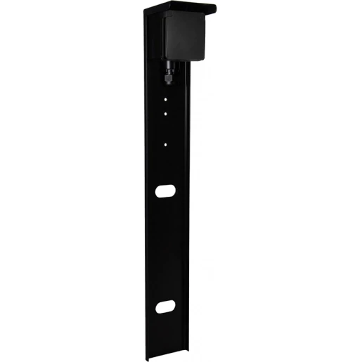Glampère Pro tuinpaal (enkele wartel) 1 contactdozen glanzend zwart ip55