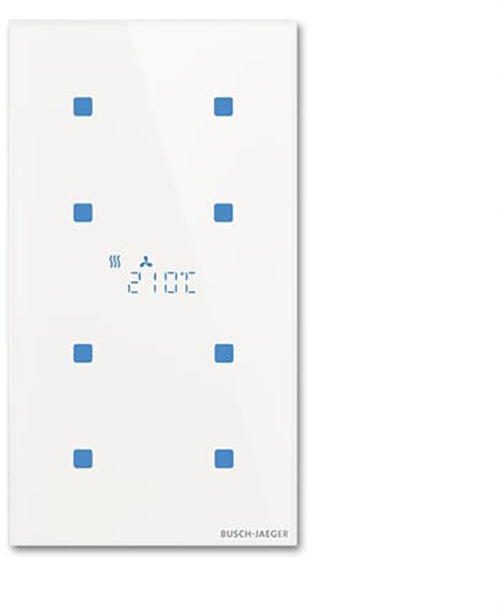 Glasstouch Sensor KNX -tacteo 4-voudig met RTC