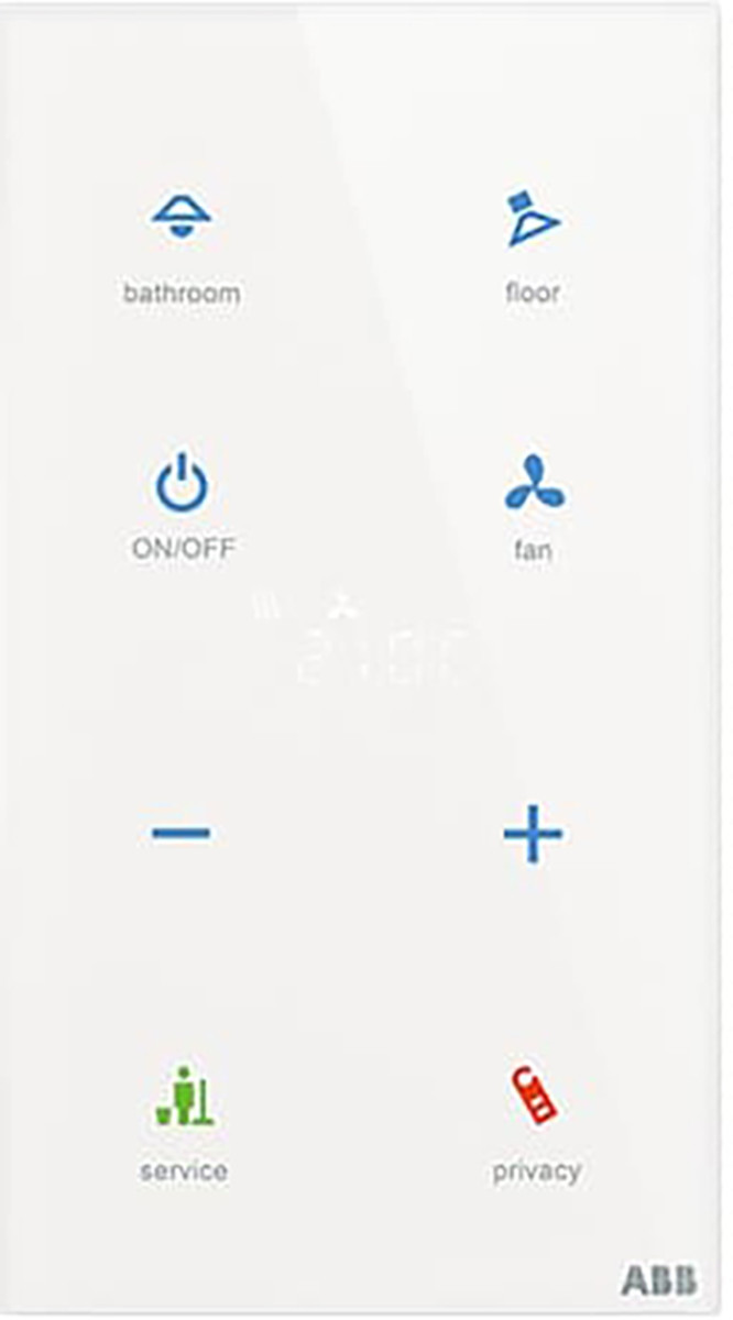 Glasstouch Sensor KNX -tacteo 4-voudig met RTC, vertikaal