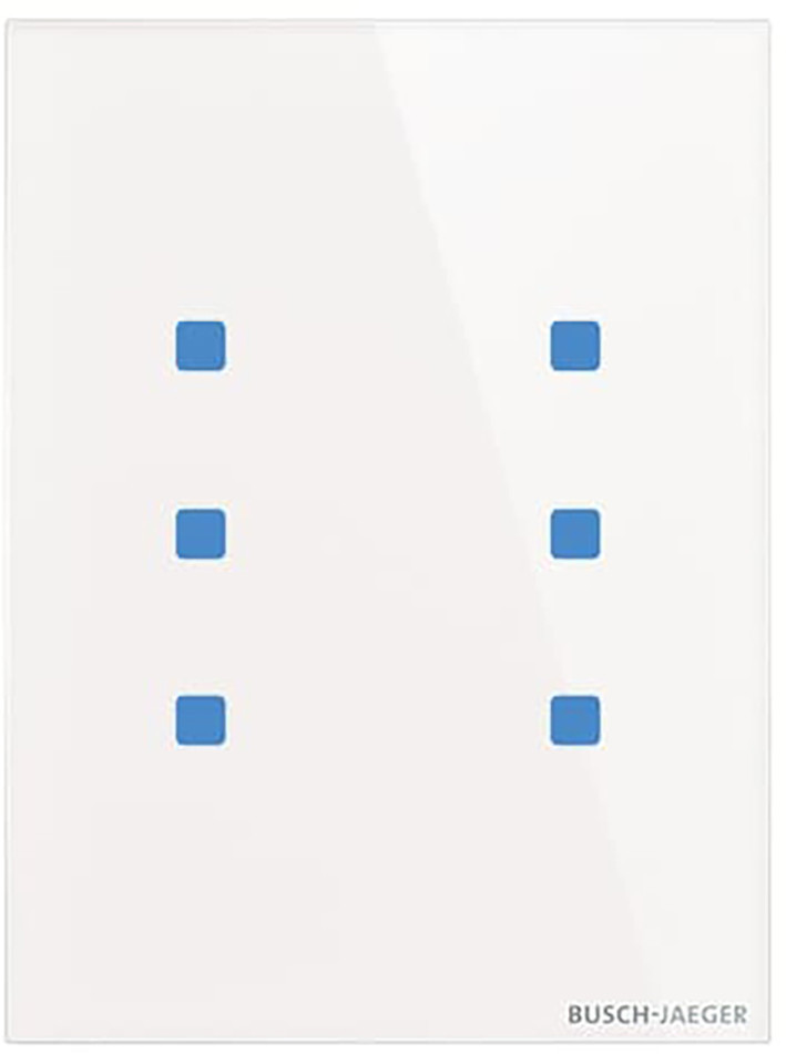 Glasstouch Sensor KNX -tacteo 6-voudig