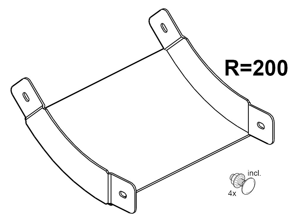 Gouda Holland STIJGSTUK  45 R200 300MM