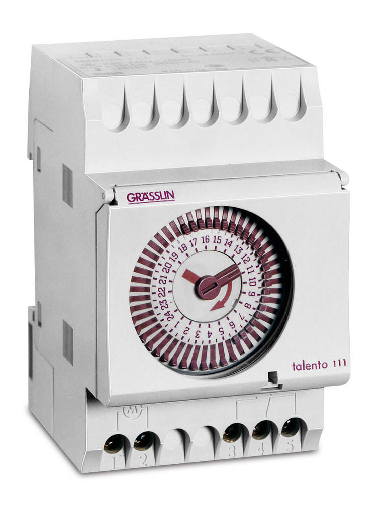 Grasslin Analoge schakelklok paneelbouw Talento 111 (230vac 50HZ) Grasslin Analoge schakelklok paneelbouw Talento 111 (230vac 50HZ)