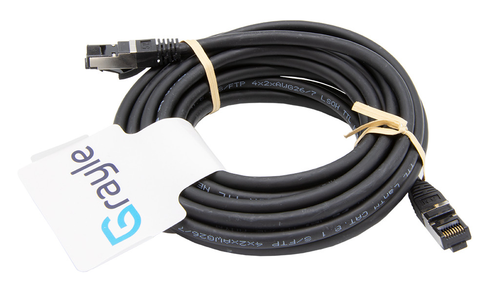 Grayle Cat8.1 S/FTP Patchkabel LSOH Cat8.1 S/FTP patchkabel 5M, 40G, zwart