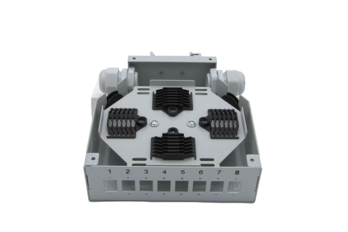 Grayle Glasvezel splice box DIN-rail Lege Glasvezelmodule voor din-rail met acht tweevoudige LC-posities
