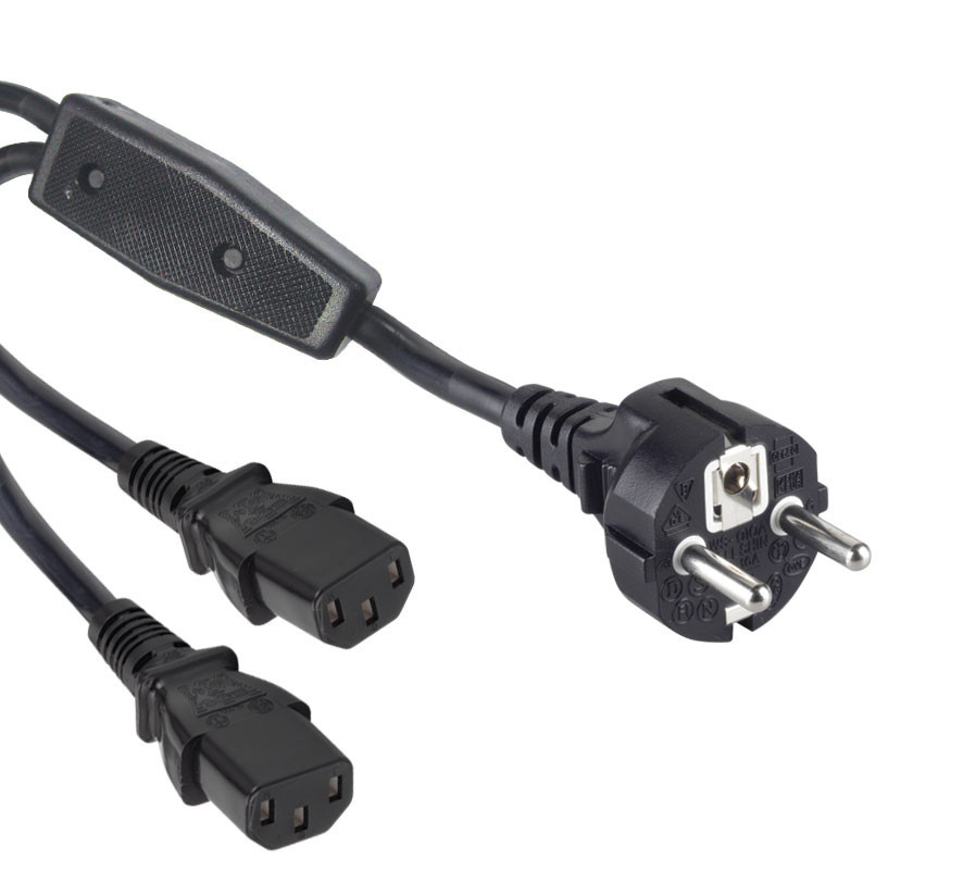 Grayle Energievoorziening Europese Stroom kabel Y-kabel BL. 1.8 meter