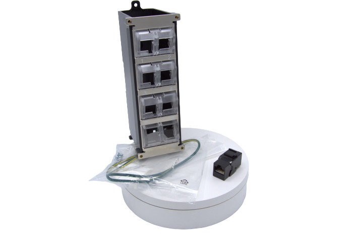 Grayle Mediabox 8ports voor dinrail montage