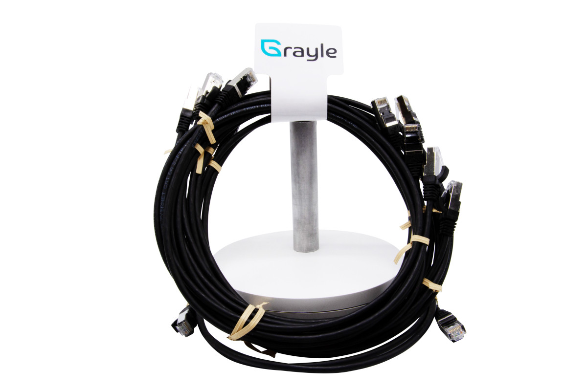 Grayle S/FTP cat.6a LSZH molded black 1.5 M
