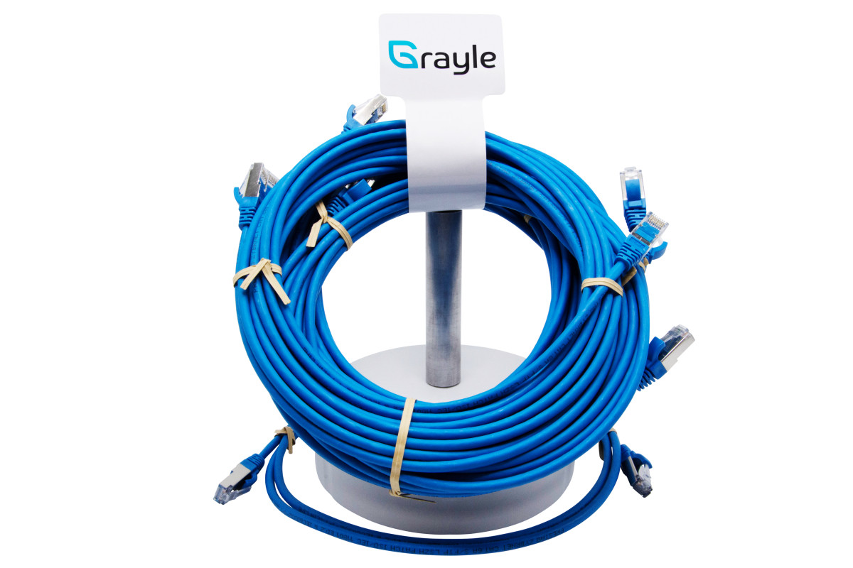 Grayle S/FTP cat.6a LSZH molded blue 3.0 M