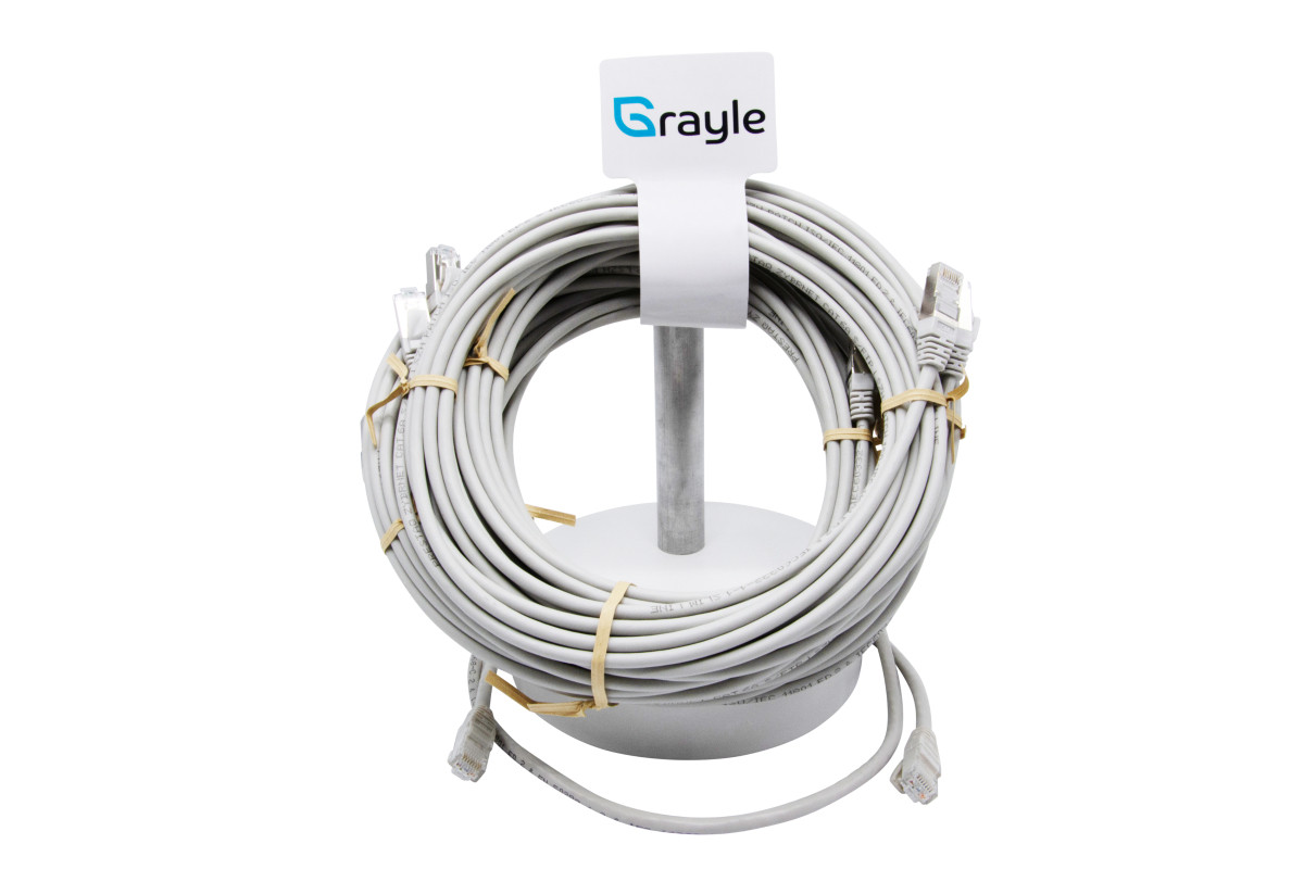 Grayle S/FTP cat.6a LSZH molded grey 2.0 M