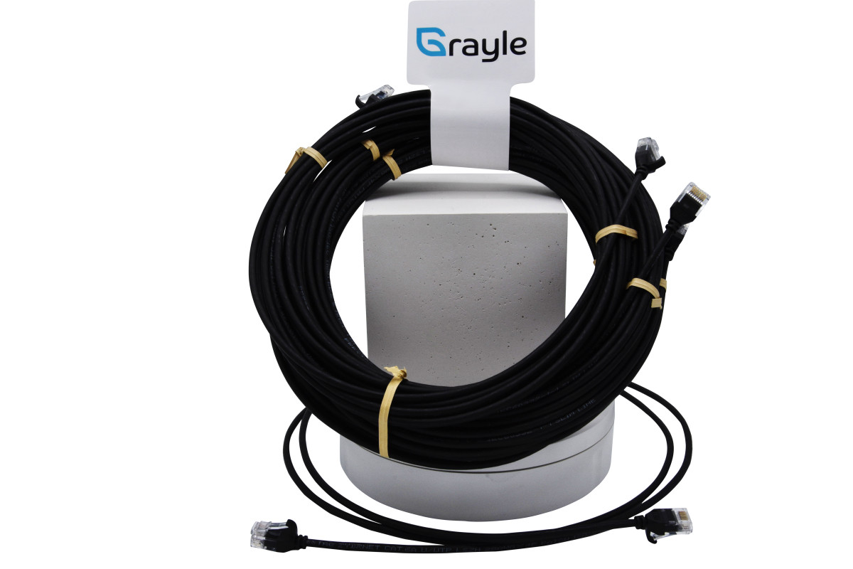 Grayle U/Utp cat.6a awg28 LSZH molded black 2.0 M