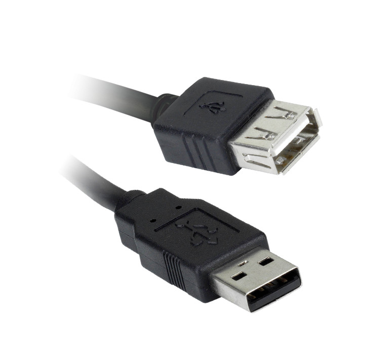 Grayle USB 2.0 Usb 2.0 kabel A male>a female 3.0 meter zwart