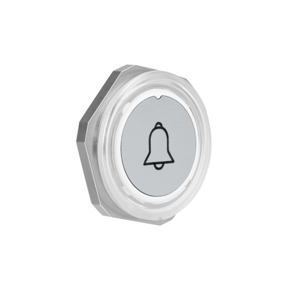 Grothe Mistral Draadloze Beldrukker rond, inbouw, met witte rand