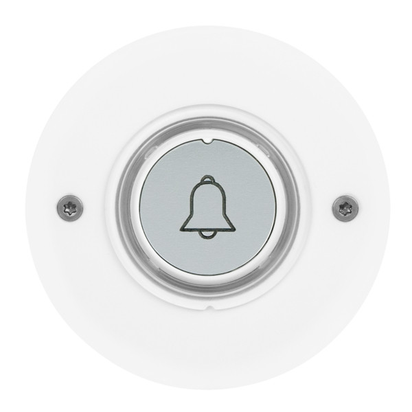 Grothe Mistral Draadloze Beldrukker rond inbouw, met witte rand
