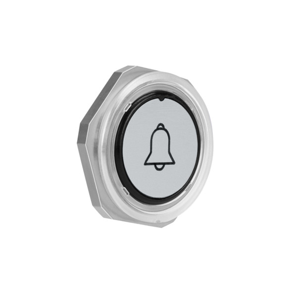 Grothe Mistral Draadloze Beldrukker rond, inbouw, met zwarte rand