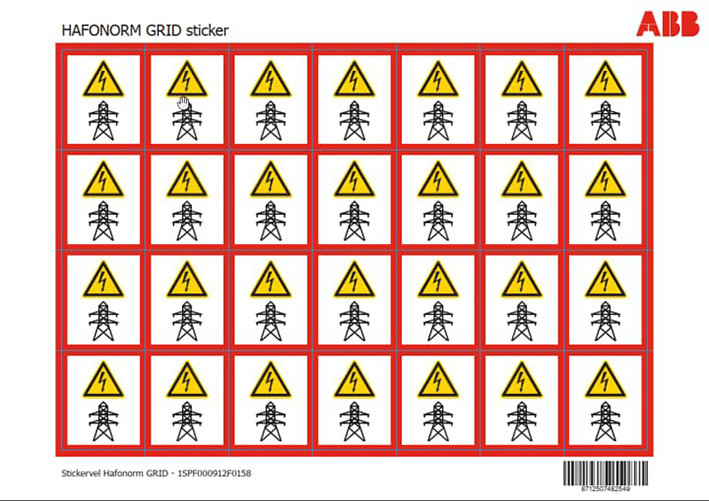 Hafonorm Sticker sheet grid