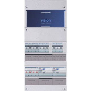 Hager 6-groepenverdeler HS 2xals 30 ma+f+f 3-fase