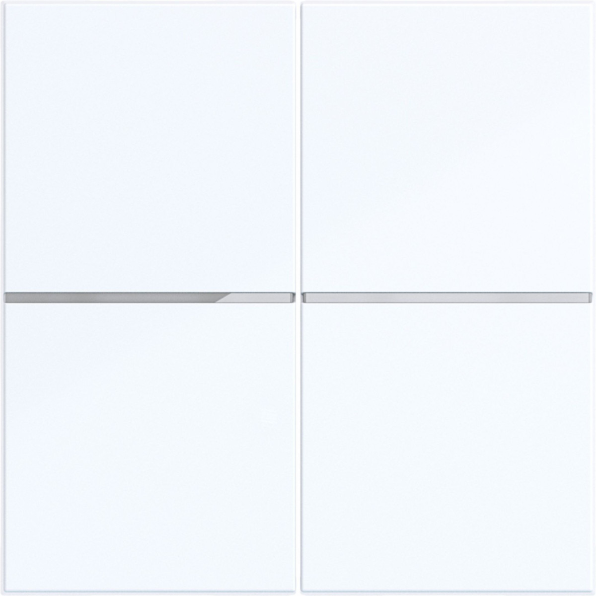 Hager A.x/C.x Afdekking Drukknop, 2-voudig, A.X/C.X, lichtwit glanzend