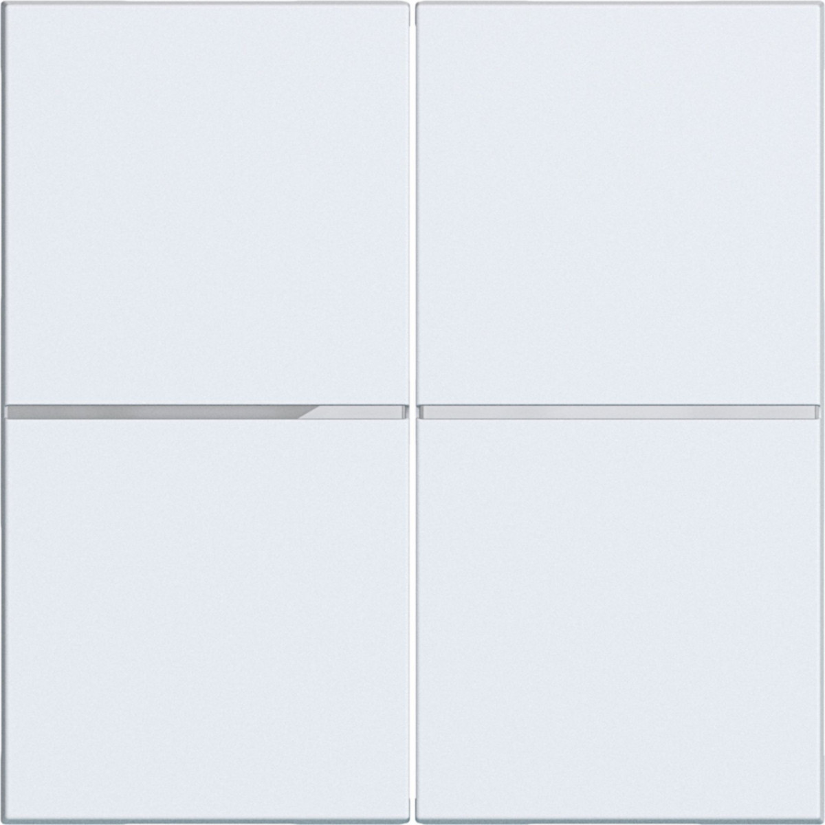 Hager A.x/C.x Afdekking Drukknop, 2-voudig, A.X/C.X, lichtwit mat