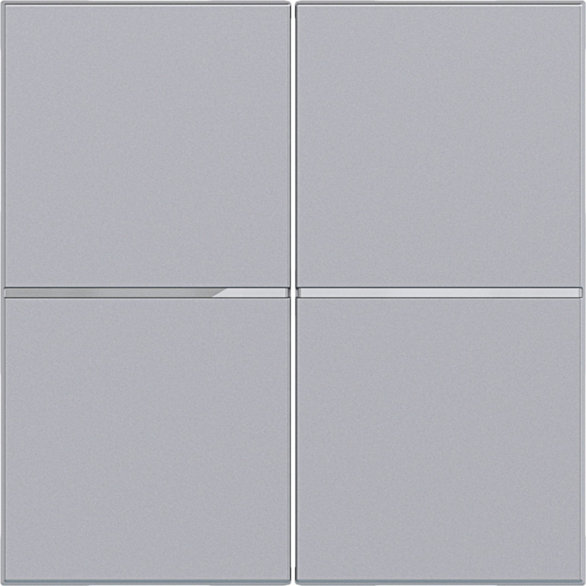 Hager A.x/C.x Afdekking Drukknop, 2-voudig, A.X/C.X, titaan