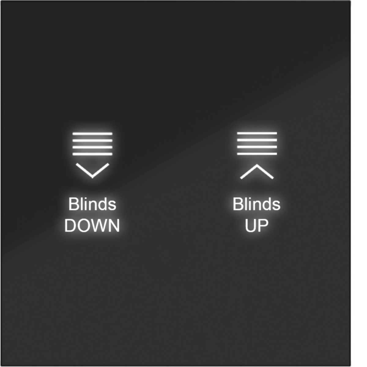 Hager A.x/C.x Afdekking KNX drukknop, 1-V., met achtergrondverl., A.X/C.X, zwart GL.