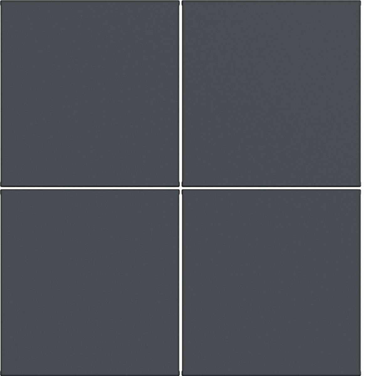 Hager A.x/C.x Afdekking KNX drukknop, 4-voudig, A.X/C.X, antraciet