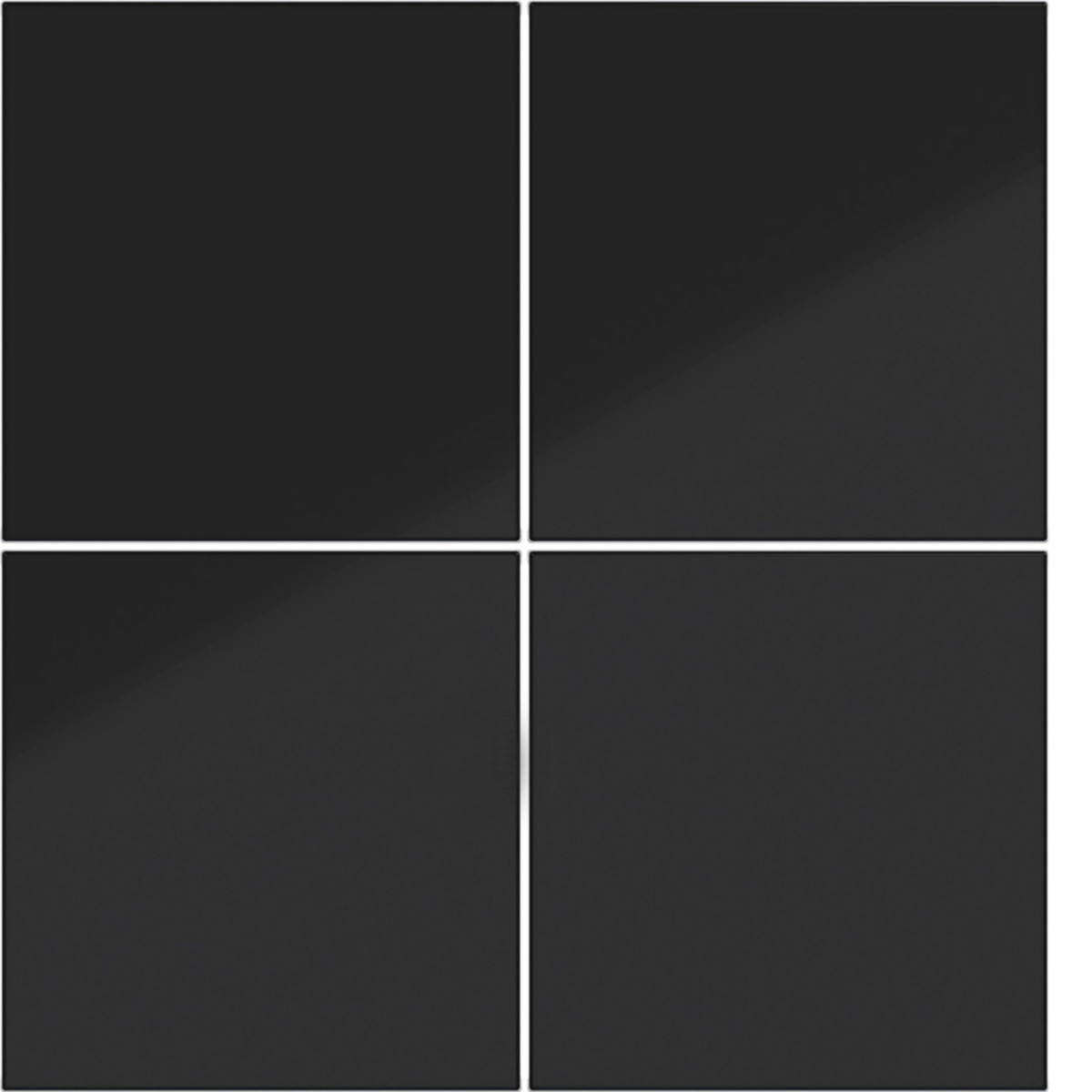 Hager A.x/C.x Afdekking KNX drukknop, 4-voudig, A.X/C.X, nachtzwart glanzend