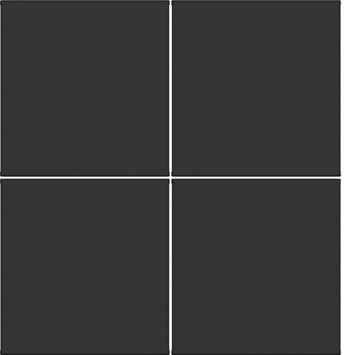 Hager A.x/C.x Afdekking KNX drukknop, 4-voudig, A.X/C.X, nachtzwart mat