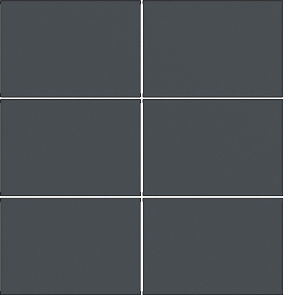 Hager A.x/C.x Afdekking KNX drukknop, 6-voudig, A.X/C.X, antraciet