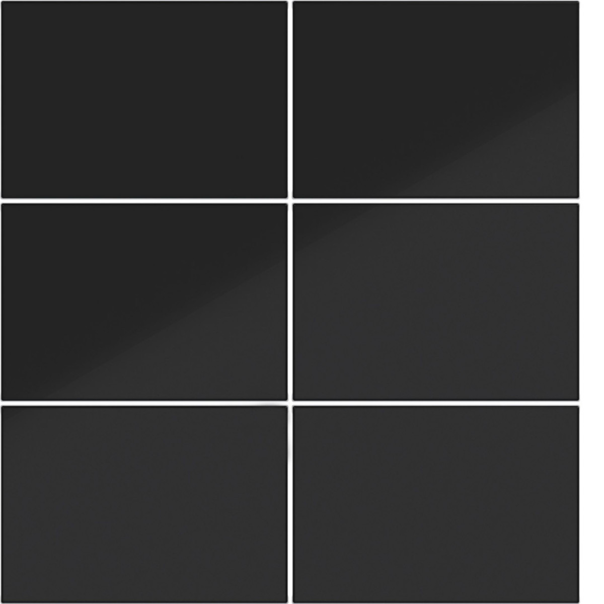 Hager A.x/C.x Afdekking KNX taster, 6-voudig, A.X/C.X, nachtzwart glanzend